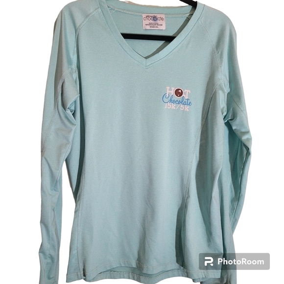 Will Run for Chocolate XXL Atjletic Long Sleeve Top - Picture 1 of 2